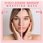Nouelv - Masque Visage Nuit au Collagène - Anti-Rides, Raffermissant, soins pour le visage, Hydratant et Réparateur, Collagene, 