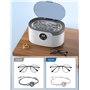 Nettoyeur Ultrasons 600ML, Nettoyeur Ultrasons Lunettes 50000Hz Nettoyant Bijoux Argent avec 5 Réglages de Temps, pour Bijoux, M