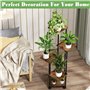 GBLAVM Étagère Plantes en Bois à 5 Niveaux, Support Plantes Interieur avec Roues Amovibles, Porte Plante Multicouche Étagère pou