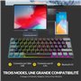 Rii Clavier Gamer Mécanique 60% Compact | Interrupteurs Rouges | RGB Polycouleur Rétroéclairé | 3 Modes sans Fil (Bluetooth 5.0 