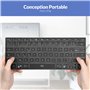 Rii X9 Clavier Bluetooth | sans Fil RGB | Rechargeable | Étui Aluminium | Compatible iPad 10th, Pro, Mini, Air, Tablettes, Surfa