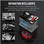 Chargeur de Batterie Voiture 12V6A, Husgw Chargeur Batterie Moto avec Réparation Intelligent, Mainteneur de Batterie avec Écran 