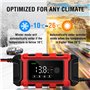 Husgw Chargeur Batterie Moto 6A 12V, Chargeur de Batterie Voiture avec Écran LCD, Multi-Protection Chargeur Batterie avec Répara