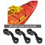 Be In Your Mind Lot de 12 boucles de pont de kayak en nylon avec 24 vis pour kayak canoë pièces de rechange