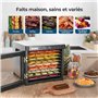 Déshydrateur Alimentaire en Acier Inoxydable, Température Contrôlée (35-75°C), Minuterie 48 Heures, 9 Plateaux en Acier Inoxydab