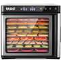 Déshydrateur Alimentaire en Acier Inoxydable, Température Contrôlée (35-75°C), Minuterie 48 Heures, 9 Plateaux en Acier Inoxydab