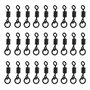 Be In Your Mind 50pcs 4# Hameçons de Pêche Émerillons Flexi Anneau Émerillons Carpe Matériel de Pêche en Acier Roulement Baril É