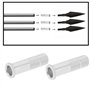 be in your mind 30pcs Base d'insertion de Flèche 6.2mm en Aluminium Base de Tir à l'arc Insère des Remplacements pour Pratique d