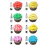 8 Douilles Patisserie et 1 Poches à Douille en Silicone Réutilisable, DIY Patisserie Accessoire Kit Professionnelle pour Décorat