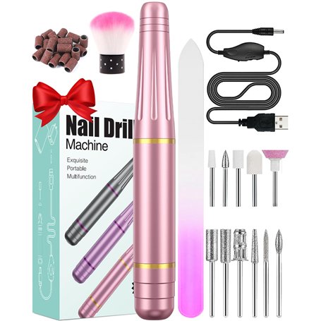 Ponceuse à ongles électrique professionnelle 11 en 1 - Kit de manucure et pédicure électrique professionnelle - 20 000 tr/min -