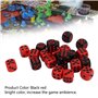 Lot de 48 Dés à 6 Faces, 15 Mm/0,6 Pouce en Plastique Noir et Rouge étanche Jeu de Dés de Jeu de Table Carré Dés avec 2 Sacs de