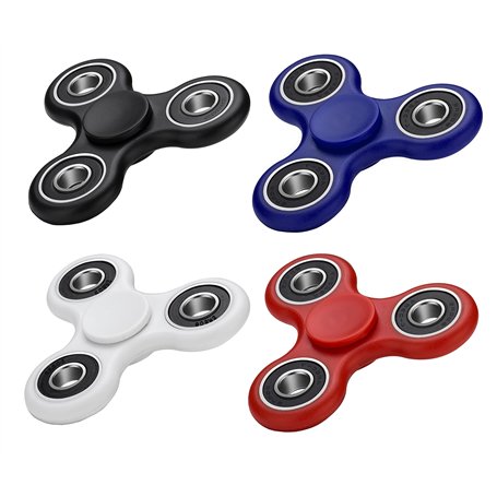 Fidget Spinner Ensemble de 4 jouets à main fidgetspinner avec roulements à billes haute performance toupie anti-stress en bleu