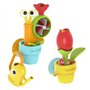 40218 - YOOKIDOO Jardin Éphémère – Jouet Bain bébé sur Le thème du Jardin- Jeu Bain et Douche - Arrosoir, Escargot, Fleurs - Cad