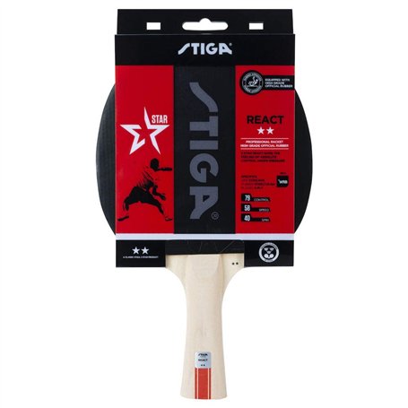 STIGA React 2 étoiles Raquette de Ping-Pong Tennis de Table