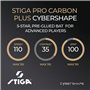 STIGA Raquette de Tennis de Table Cybershape Pro Carbon+, Raquette 5-Étoiles de Forme Hexagonale pour Joueurs Offensifs