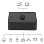 LenTLy Commutateur KVM USB, Bidirectionnel 2 en 1 Sortie Voyants LED Sélecteur de Commutateur USB 3.0 Portable Plug and Play pou