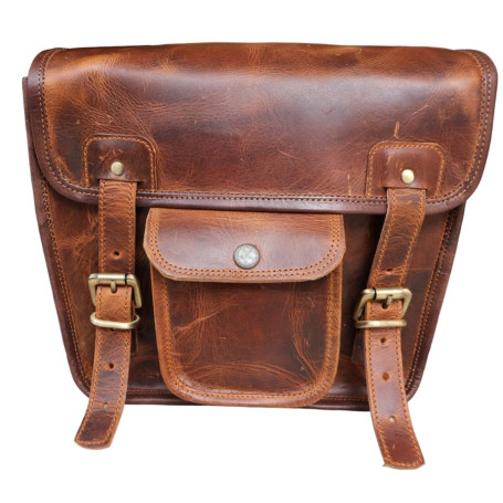 Sac latéral en Cuir Bleu américain