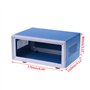 Boîte de jonction bleue rectangulaire en métal Boîtier électronique DIY Boîte de prévention Boîtier d'alimentation Résistant à l