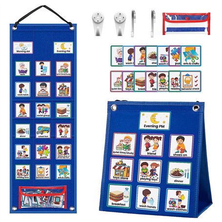 Qivine 2 in 1 Calendrier Visuel pour Enfants