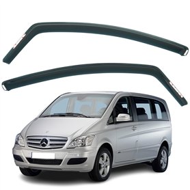 Lot de 2 déflecteurs d'air compatibles avec Mercedes Benz Vito Viano W639 modèles 2004 2005 2006 2007 2008 2009 2010 2011 2012 2