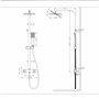 Biubiubath Système de Colonne de Douche Thermostatique Avec Mélangeur Thermostatique, Douche à Main Carrée Et Douche à Tête, Col