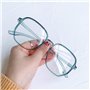 kdjsic Cadre de lunettes surdimensionné Anti-lumière bleue pour femmes et hommes lunettes de lunettes optiques carrées monture d