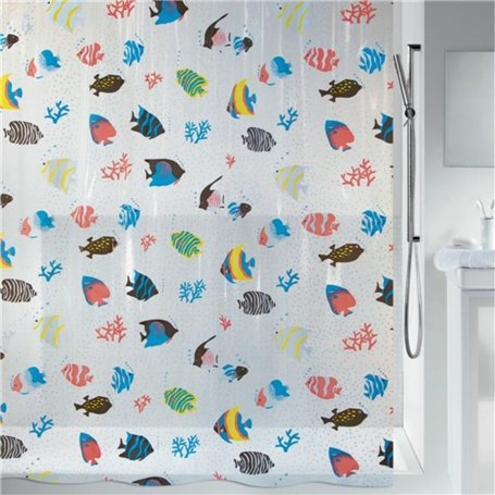 Spirella Rideau de Douche PEVA Fish 180x200cm Multicolor