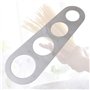 YOUNAFEN Doseur à spaghetti à 4 trous en acier inoxydable - Règle de cuisine - Outil de mesure sans ruban - Outil de mesure pour