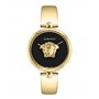 Versace Palazzo Empire Collection Montre de luxe pour femme avec bracelet doré et boîtier avec cadran noir