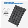 Lazimin Mini Pavé Numérique sans Fil à 22 Touches, Clavier Numérique Rechargeable Bluetooth Ultra-Mince pour Windows/iOS/Android