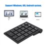 Lazimin Mini Pavé Numérique sans Fil à 22 Touches, Clavier Numérique Rechargeable Bluetooth Ultra-Mince pour Windows/iOS/Android