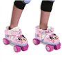 Mondo Toys - Patins à roulettes réglables Minnie Disney - Taille du 22 à 29 - Ensemble Complet de Sac Transparent, coudières et 