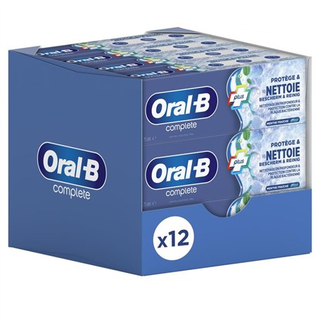 Oral-B Complete Plus Protège et Nettoie Dentifrice 75 ml (Lot de 12)
