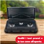 ARDES - AR1FG03 Cuisinière à gaz d'extérieur GPL Portable pour le camping 3 brûleurs avec couvercle en acier peint en noir - Cla