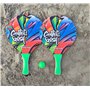 Raquettes de plage en bois raquettes de mer avec balle souple jeux raquette beach tennis plage jardin adulte garçons enfants cou