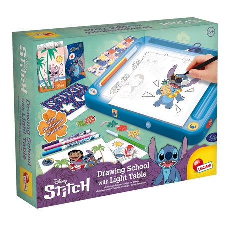 Lisciani - DISNEY STITCH - École de Dessins par Projection Pour Enfants dès 5 Ans - Apprendre à Dessiner avec Stitch sur une Tab
