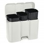 Tontarelli Poubelle différenciée Patty Blanche 13 + 8 + 12 litres