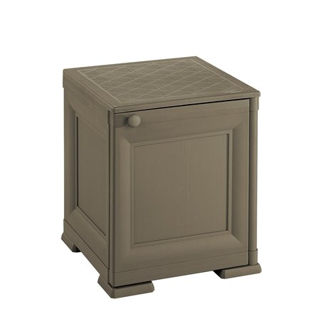 Tontarelli 8085562909 Coffre/Table de Chevets Porte Pleine Omnimodus Plastique Chocolat