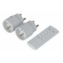Electraline 48502 Prise électrique télécommandée (2 pièces) sans fil pour contrôler à distance (70 mètres de portée max) lampes