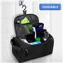 Trousse de Toilette Homme,AOBETAK Grande Sac de Makeup Toilette Imperméable Suspendue,Trousse de Maquillage pour Voyage pour Gar