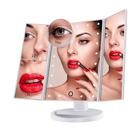 Nestling Miroir de Maquillage Triple grossissant