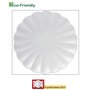 Ciao-Kit Table Fête Party Flower Shape 8 personnes (44 pcs: assiettes, gobelets, serviettes) en papier compostable, blanc Vaisse