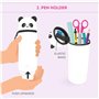 LEGAMI Lot de 10 stylos gel effaçables avec encre thermosensible, trousse Panda 2-en-1, gamme de couleurs d'encre - Design cylin