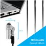 Cable Technologies Câble de sécurité Nano en acier antivol 180 cm pour ordinateur portable, fente de sécurité Kensington Nanosav