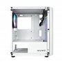 Nuwo Blitz R25 Blanc Boîtier Micro-ATX pour PC Desktop Office Gaming Mini Tour 0,50 mm SPCC avec 3 Ventilateurs Éclairage Arc-en