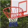 BAKAJI Panier Panier de Basket-Ball réglementaire Mural Panneau Anneau en métal avec Filet en Nylon diamètre 45 cm extérieur Jar