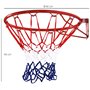 BAKAJI Panier Panier de Basket-Ball réglementaire Mural Panneau Anneau en métal avec Filet en Nylon diamètre 45 cm extérieur Jar