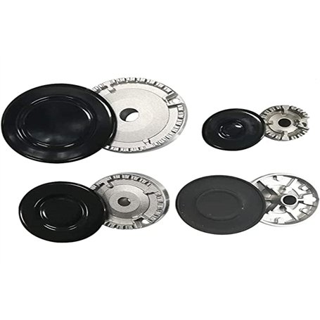 RICAMBI&RICAMBI Lot de brûleurs + couvre-feux originaux Sabaf pour plaques de cuisson Ariston