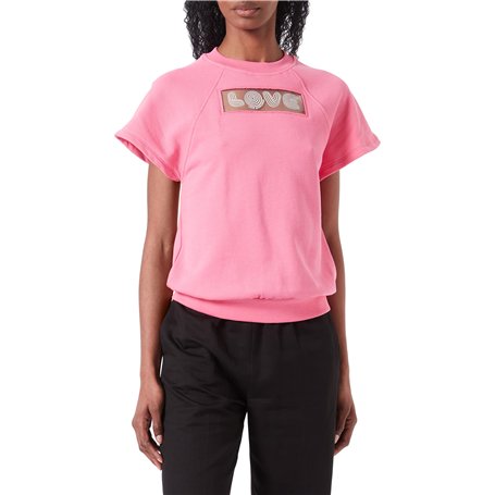 Love Moschino Sweat-Shirt à Manches Courtes Comfort Fit Maillot de survêtement