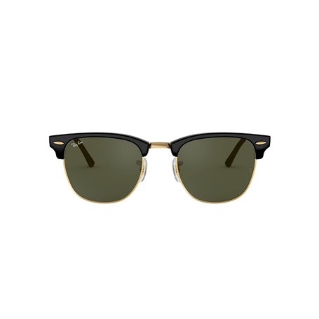 RAY-BAN RB3016 CLUBMASTER EBONY-ARISTA/CRYSTAL GREEN (W0365) - 55mm